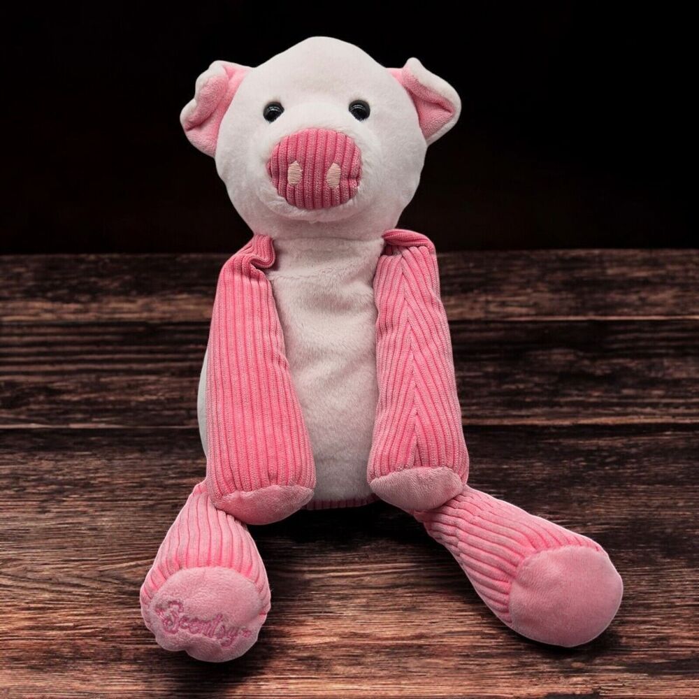 2010 Scentsy Buddy Pink Penny The Pig Empty Pouch Ribbed Corduroy Stuffed Plush